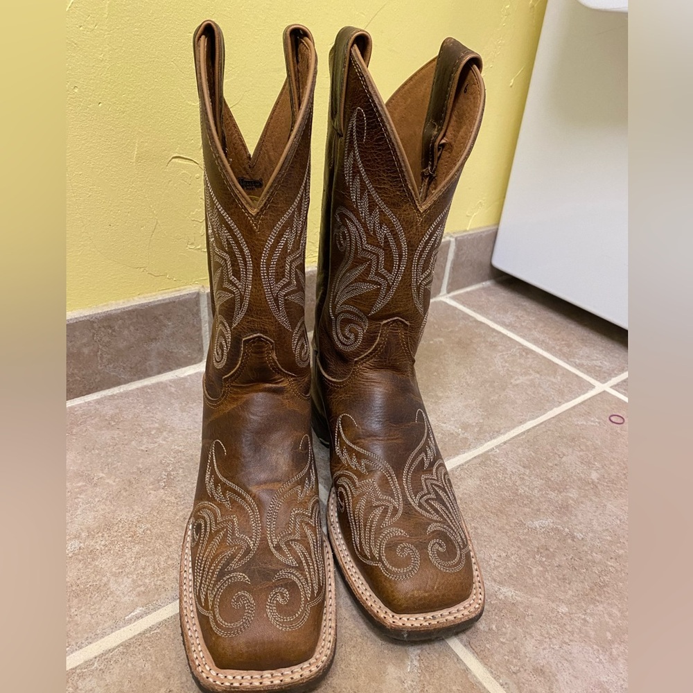 JUSTIN BENT RAIL WOMEN'S DAMIANA SQUARE TOE WESTERN BOOTS - Picture 2 of 3
